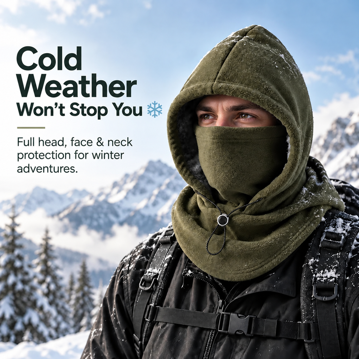 ❄️ 53% OFF! 🧣 3-in-1 Winter Fleece Hooded Neck Warmer – Stay Warm from Head to Neck! 🔥